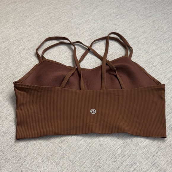 lululemon athletica Other - lululemon athletica Brown Strappy Ribbed Sports Bra